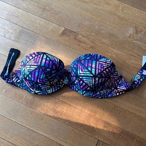 Victoria’s Secret PINK wear everywhere push-up strapless, multi color, 34 C